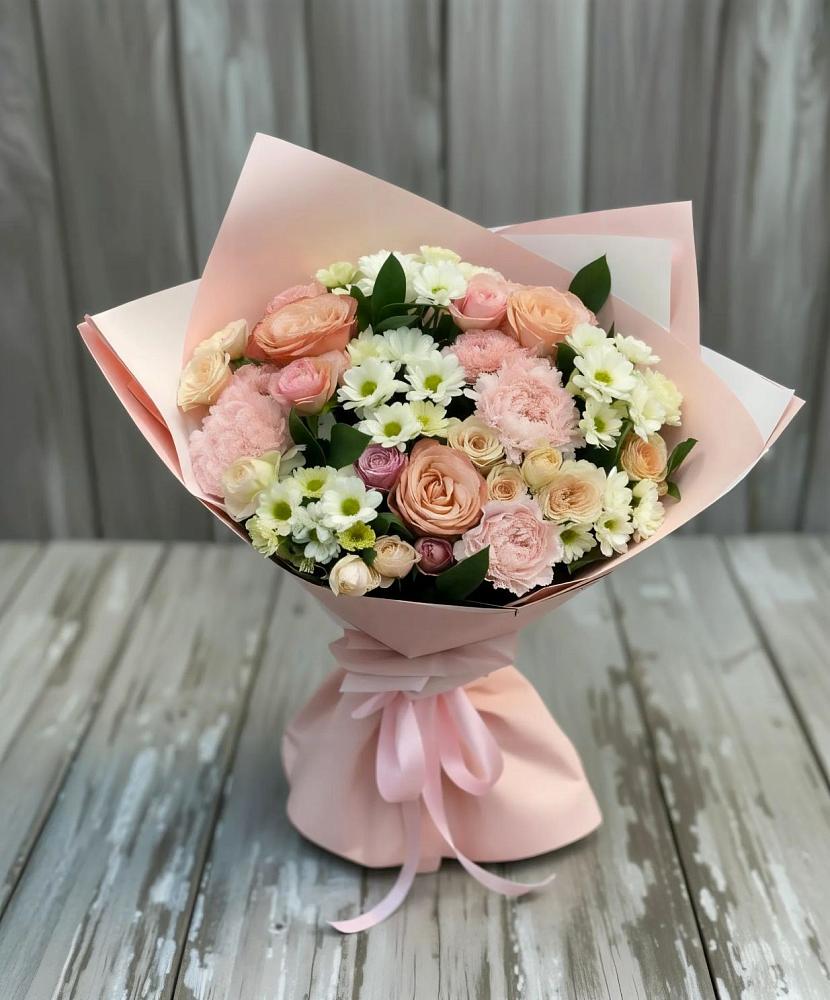 Букет цветов из: Гвоздики, Розы и Хризантемы в Югорске