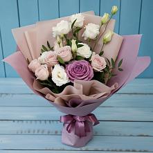 Букет цветов из:  Розы и Лизиантусы #REPLACE_PRED# Югорске
