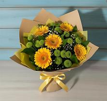 Букет цветов из:  Герберы и Хризантемы в Югорске