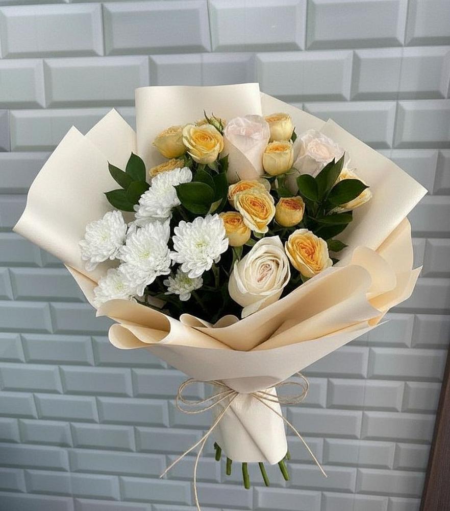 Букет цветов из: Розы и Хризантемы в Югорске