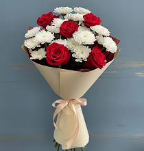 Букет цветов из:  Розы и Хризантемы в Югорске