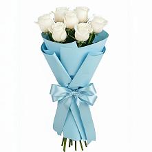 Букет 7 белых роз Проуд в Югорске