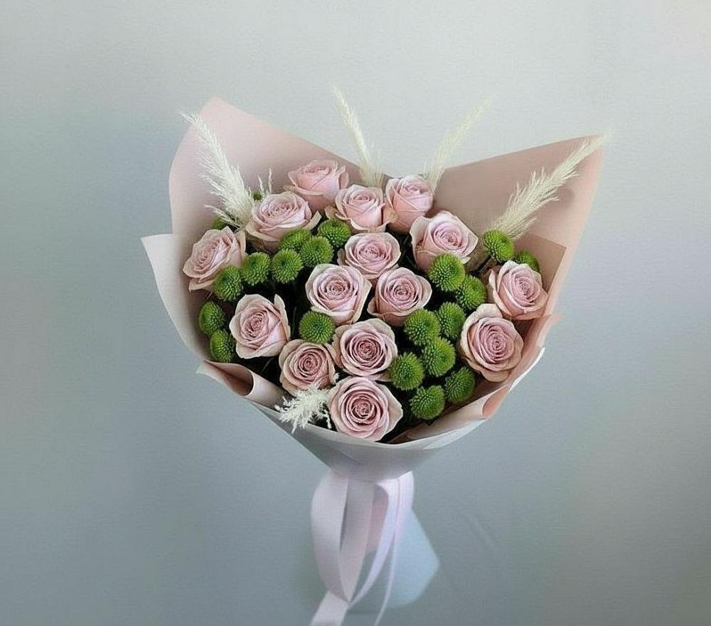 Букет цветов из: Розы и Хризантемы в Югорске