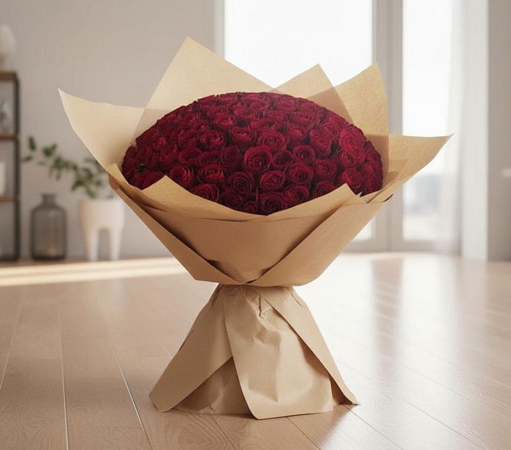 Букет 101 Красная роза в Югорске