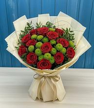 Букет цветов из:  Розы и Хризантемы в Югорске