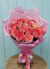 Букет 15 Розовых роз Равель в Югорске