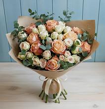 Букет цветов из:  Альстромерии и Розы в Югорске