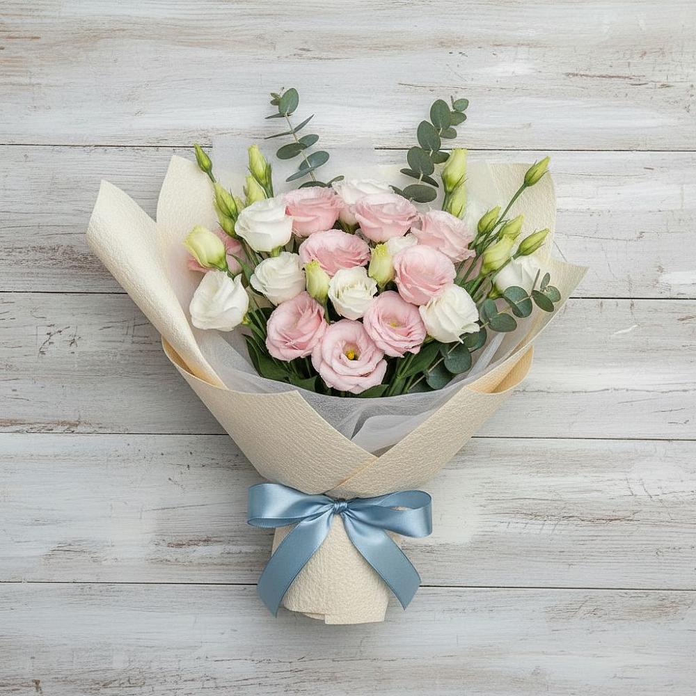 Букет цветов из: Лизиантусы в Югорске